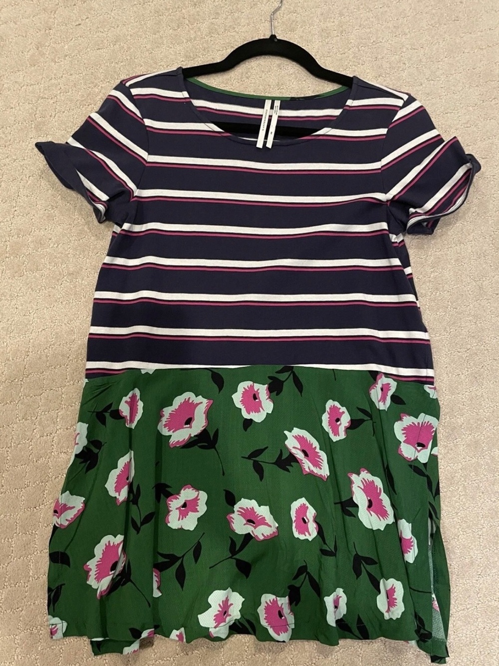 Anthropologie Navy Striped Top